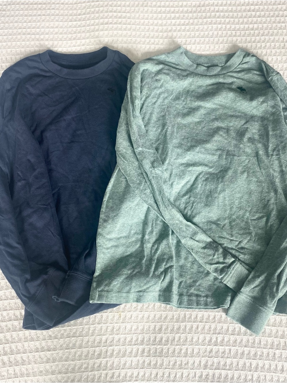 abercrombie kids Long-Sleeve Tees - Navy & Seafoam